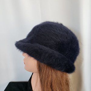 ANDRE CANADIAN HAT Angora wool blend Navy blue